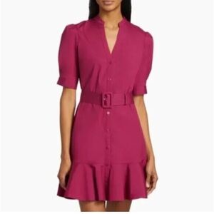 Veronica Beard Molly Cotton-Blend Belted Mini Dress